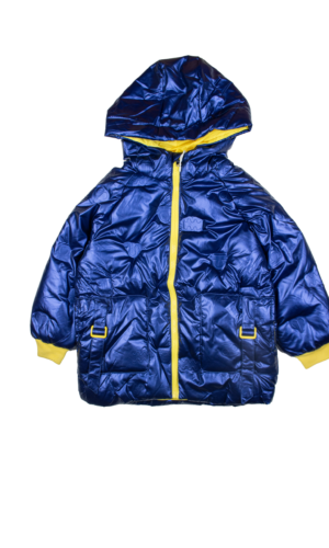 Metallic Blue Puffer Jacket for Boys
