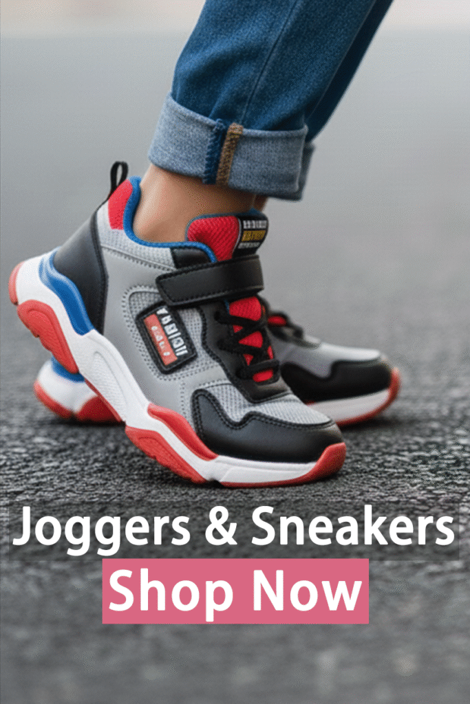 boys joggers & sneakers