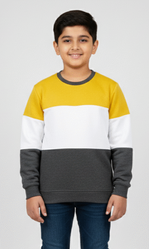 kids' color block sweatshirt