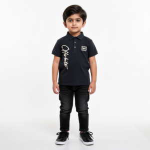 Boys' Collar Shirt Black
