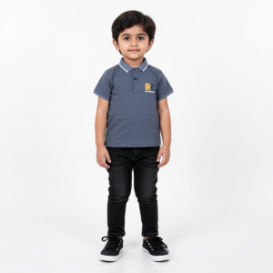 Boys? Grey Urban Graphic Polo Tee